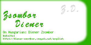 zsombor diener business card